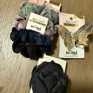 Scunci Hair Accessories with Black, Pink, and Blue